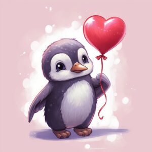 ai generated, penguin, valentine's day-8496478.jpg